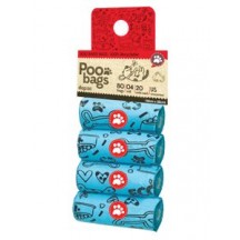 Bolsas poo bags reciclables azules 4*20