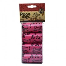 Bolsas poo bags reciclables rosas 4*20