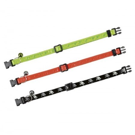 Collar De Pvc Refl. Con Motivos De Peces 10 Mm X 20-30 Cm. Col Naranja