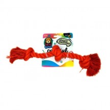 Doggy Masters Colorful yute play hueso triple nudo naranja 30cm