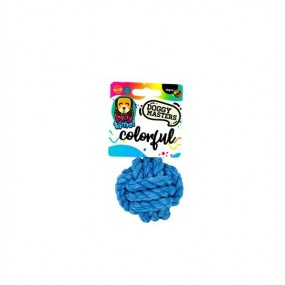 Doggy Masters Colorful yute play pelota azul 6cm