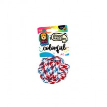 Doggy Masters Colorful yute play bola bordada 8cm