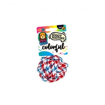 Doggy Masters Colorful yute play bola bordada 8cm