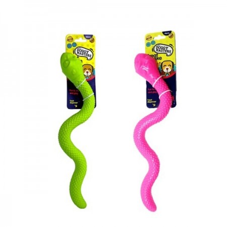 Serpiente treat snake dispensadora Doggy Masters (verde o rosa)