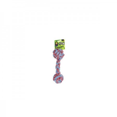 Doggy Masters Organics yute play hueso bordado rojo y azul 28cm