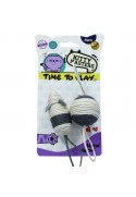 KITTY MASTERS TIME TO PLAY RATON + PELOTA SISAL GRIS Y BLANCO