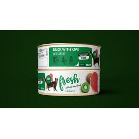 Fresh paté de pato con kiwi para gatos adultos 85 g