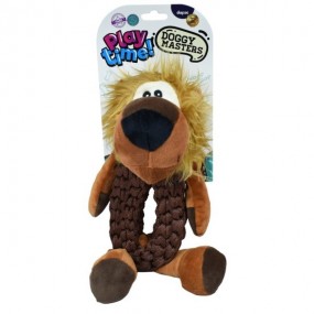 DOGGY MASTERS León con aro tirador de tela marrón (34*13*13cm)