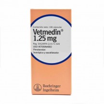 VETMEDIN 1,25 MG 100 CAPSULAS
