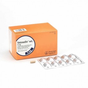 VETMEDIN VET 5 MG 100 COMPRIMIDOS MASTICABLES