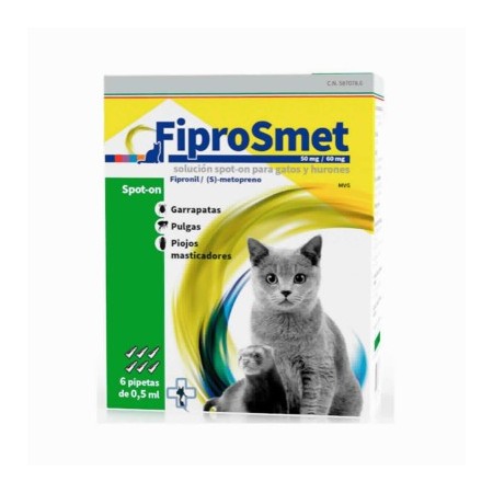 FIPROSMET GATOS Y HURONES 0.5 ML 6 PIP