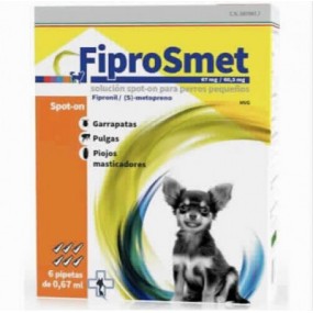 FIPROSMET PERROS PEQUENOS 0.67 ML 6 PIP