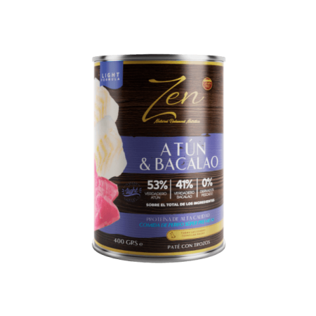 ZEN Paté con trozos para perros. Ternera y pavo 400 gr.