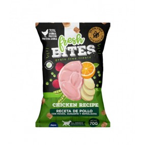 Fresh bites grain free snacks de pollo para perros 70 g