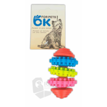 MORDEDOR DE GOMA FUERTE CON ANILLOS DENTADOS 7,5CM