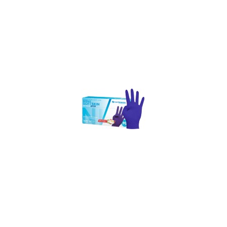 GUANTE NITRILO SOFTSKIN AZUL 3 GR S/POLVO M 100U